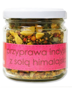 PRZYPRAWA INDYJSKA Z RÓŹOWĄ SOLĄ HIMALAJSKĄ 85 G SŁOIK